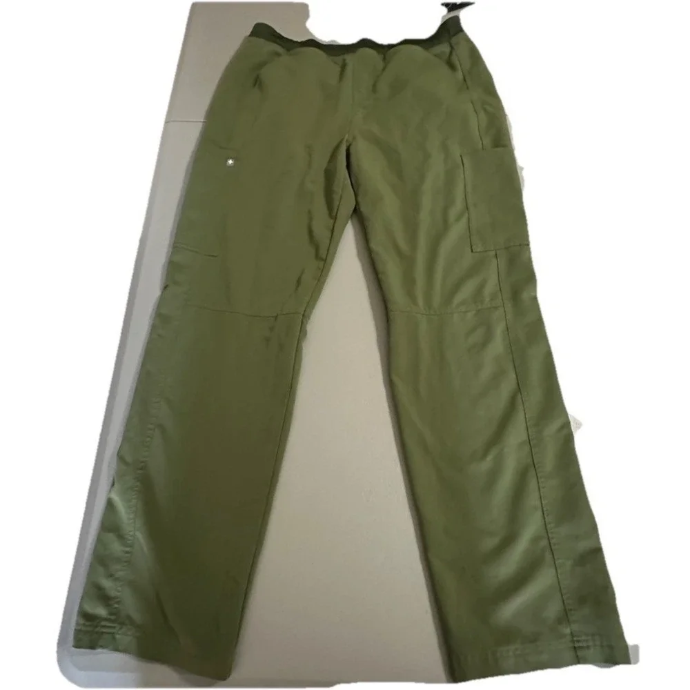 FIGS Mens Cargo Scrub Pants Green Size Large 32.5